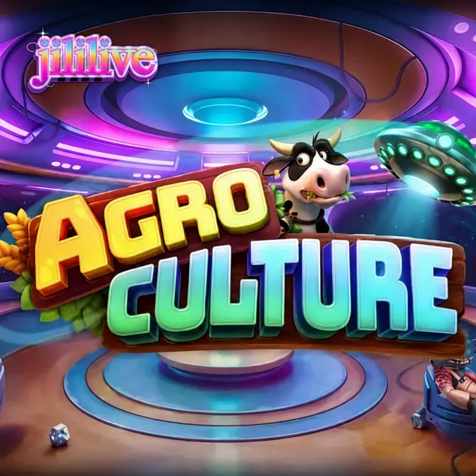 AgroCulture স্লট গেমের একটি দৃশ্য যেখানে খামারের সাথে এলিয়েন থিমের সংমিশ্রণ দেখা যাচ্ছে।
